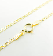 14K Solid Gold Flat Marina Link Chain